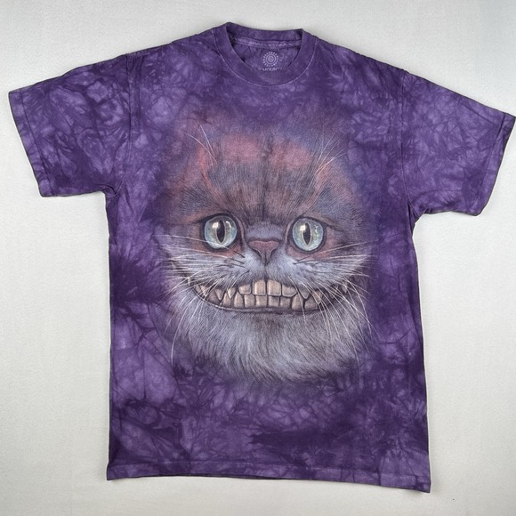 The Mountain Other - The Mountain Cheshire Cat Tie Dye T Shirt Purple Alice in Wonderland Adult M